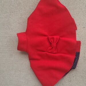 Doe A Deer Red Felted Poncho